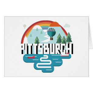 Pittsburgh Pennsylvania Cityscapedesign Hälsningskort