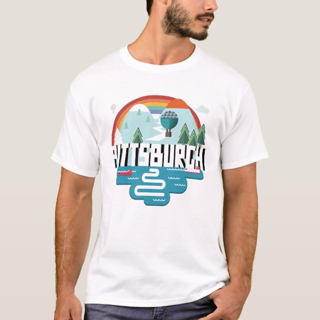 Pittsburgh Pennsylvania | Cityscapedesign Tee (Framsida)