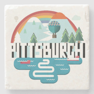 Pittsburgh Pennsylvania   Cityscapedesign Underlägg Sten