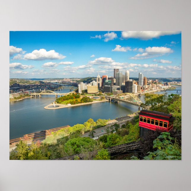 Pittsburgh Pennsylvania Duquesne Incline View Poster (Framsidan)