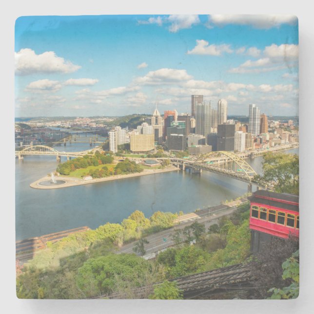 Pittsburgh Pennsylvania Duquesne Incline View    Stenunderlägg (Framsidan)