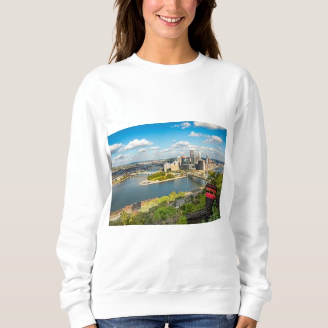 Pittsburgh Pennsylvania Duquesne Incline View T Shirt (Framsida)