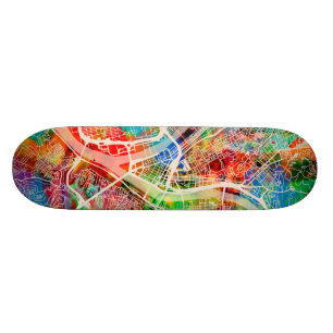 Pittsburgh Pennsylvania gatakarta Old School Skateboard Bräda 21,6 Cm