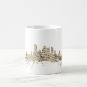 Pittsburgh Pennsylvania horisontnotblad Citysc Kaffemugg