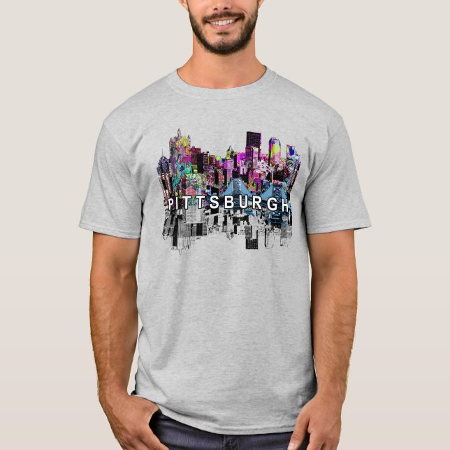 Pittsburgh, Pennsylvania i graffiti T Shirt (Framsida)