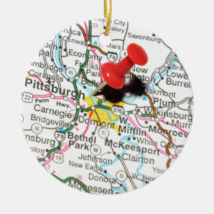 Pittsburgh Pennsylvania Julgransprydnad Keramik