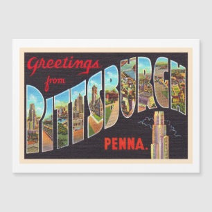 Pittsburgh Pennsylvania PA Large Brev vykort