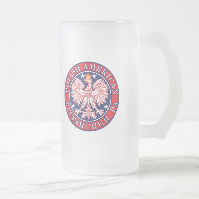 Pittsburgh Pennsylvania Polen Frostat Ölglas (Höger)