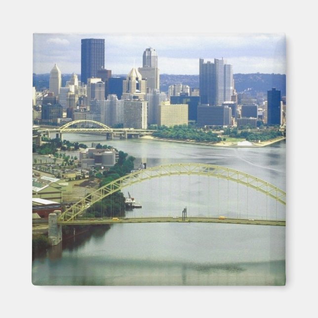 Pittsburgh Pennsylvania Rivers Magnet (Framsidan)