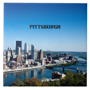 Pittsburgh, Pennsylvania siluett fotografi Kakelplatta