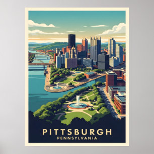 Pittsburgh, Pennsylvania Siluett Poster