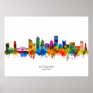 Pittsburgh Pennsylvania Siluett Poster