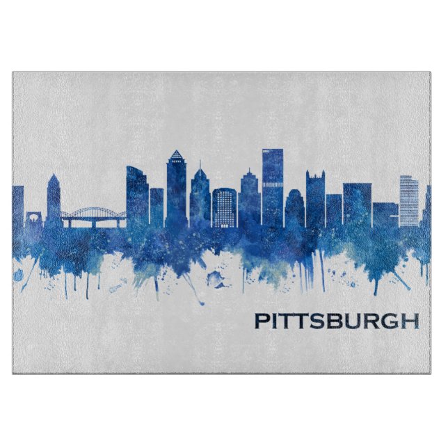 Pittsburgh Pennsylvania Skyline Blue (Framsidan)