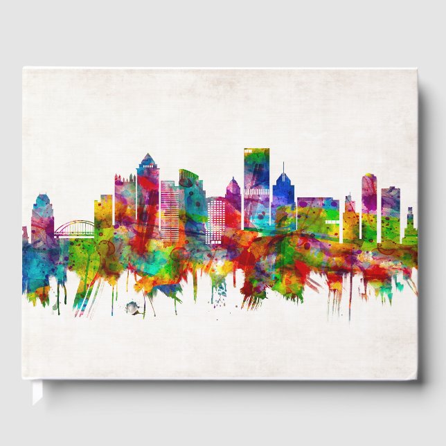 Pittsburgh Pennsylvania Skyline Gästböcker (Framsida)