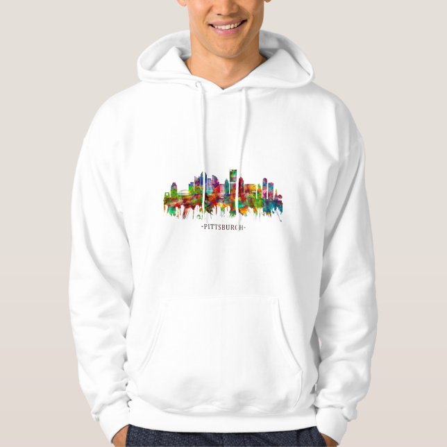 Pittsburgh Pennsylvania Skyline Hoodie (Framsida)