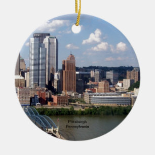 Pittsburgh, Pennsylvania Skyline Julgransprydnad Keramik