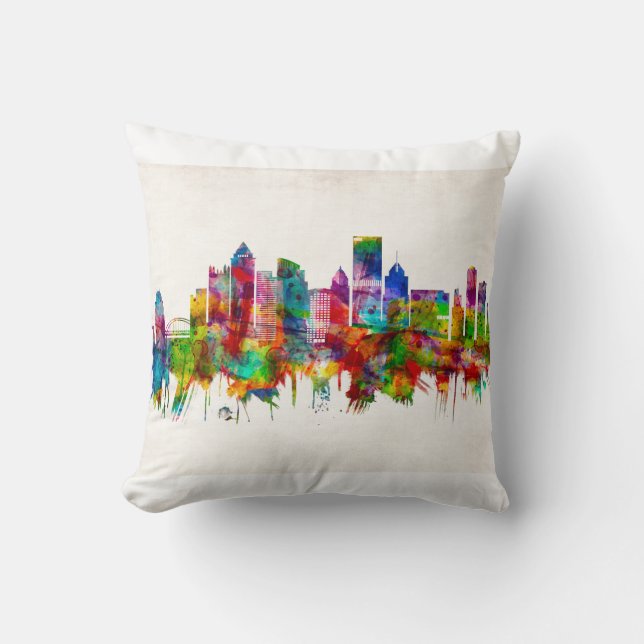 Pittsburgh Pennsylvania Skyline Kudde (Framsida)