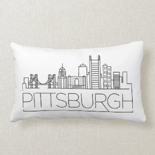 Pittsburgh, Pennsylvania Skyline Lumbar Pillow Lumbarkudde