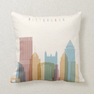 Pittsburgh Pennsylvania stadshorisont Kudde