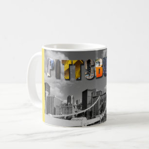 Pittsburgh Pennsylvania stadshorisont reser fotoet Kaffemugg