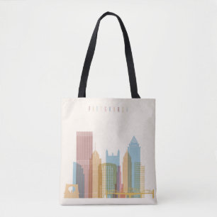 Pittsburgh Pennsylvania stadshorisont Tygkasse