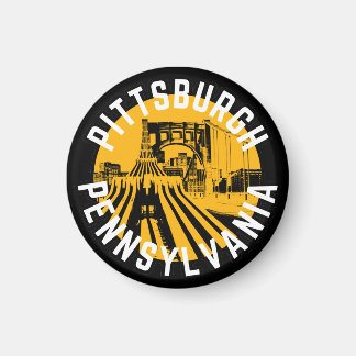 Pittsburgh Pennsylvania Steel City Skyline Bridge Magnet