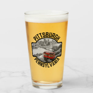 Pittsburgh Pennsylvania Steel City Skyline Incline Glaskopp