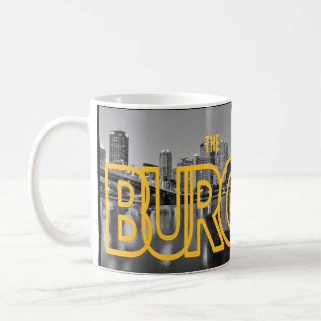 Pittsburgh Pennsylvania Steel City Skyline Night P Kaffemugg (Vänster)
