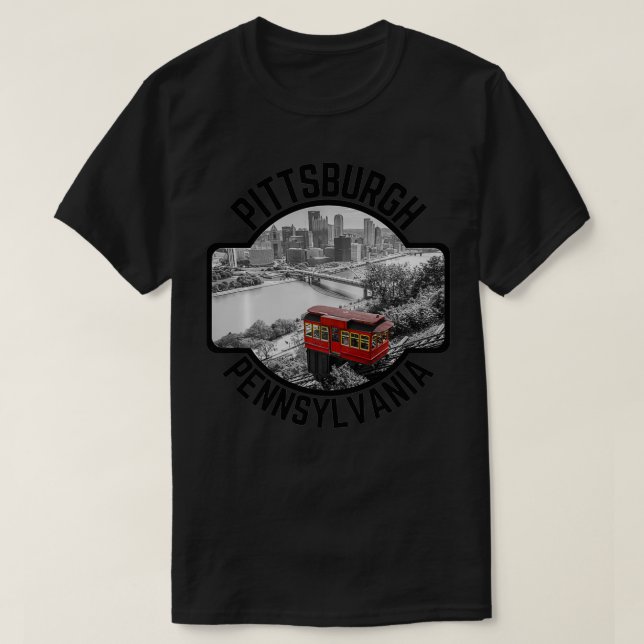 Pittsburgh Pennsylvania Steel City Skyline Photogr T Shirt (Design framsida)