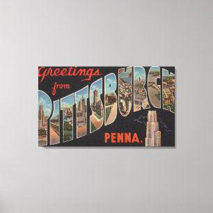 Pittsburgh Pennsylvania - stora brevplatser Canvastryck
