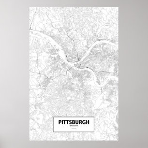 Pittsburgh, Pennsylvania (svart på vitt) Poster