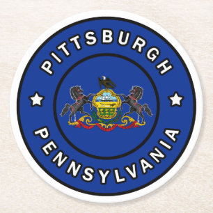 Pittsburgh Pennsylvania Underlägg Papper Rund