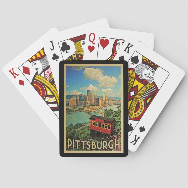 Pittsburgh Pennsylvania Vintage resor Casinokort (Baksidan)