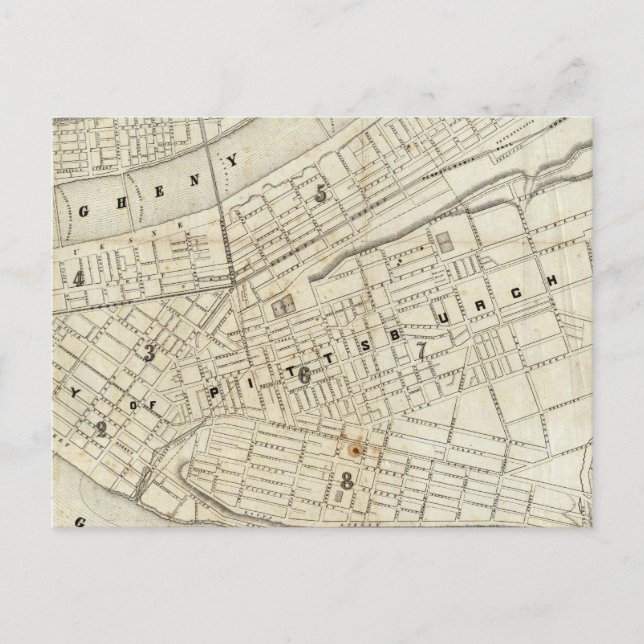 Pittsburgh, Pennsylvania Vykort (Framsida)