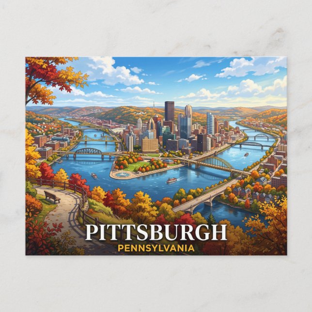 Pittsburgh Pennsylvania Vykort (Framsida)