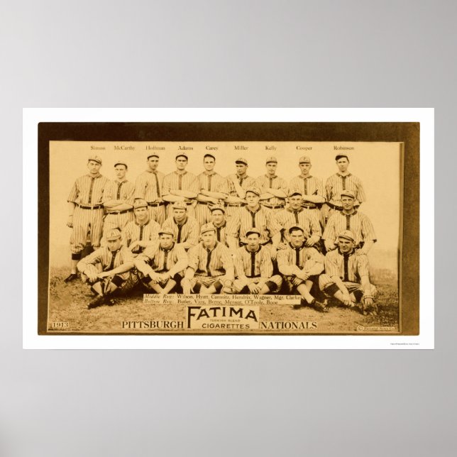 Pittsburgh Pirater Team 1913 Poster (Framsidan)