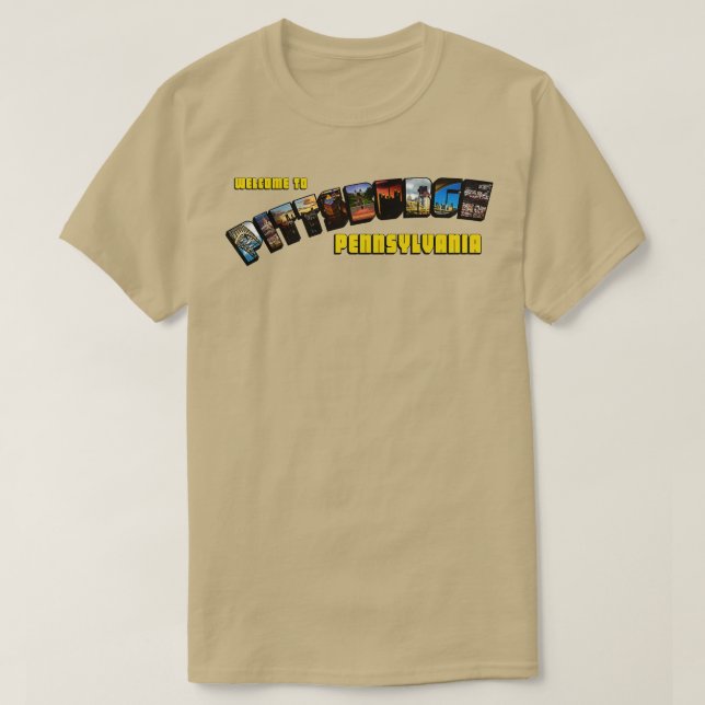 PITTSBURGH POSTKORT T SHIRT (Design framsida)