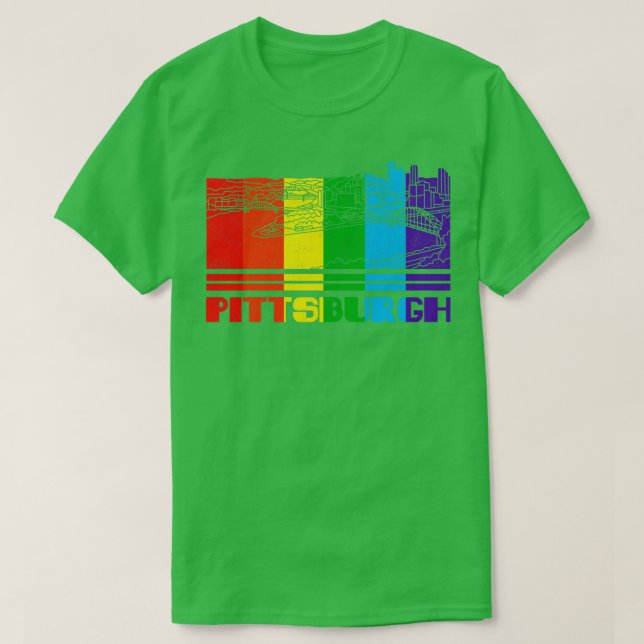 Pittsburgh-Pridet Pittsburgh-HBT-stöd T Shirt (Design framsida)