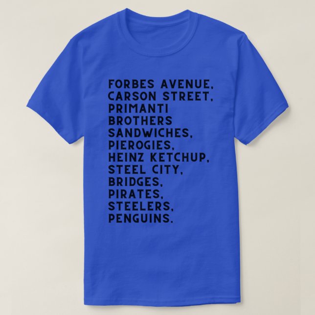 Pittsburgh Proud T Shirt (Design framsida)