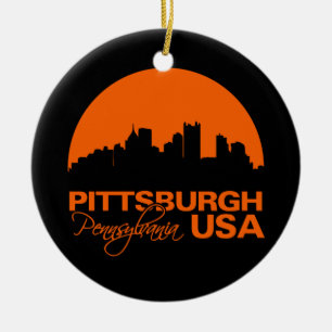PITTSBURGH prydnad - anpassade Julgransprydnad Keramik