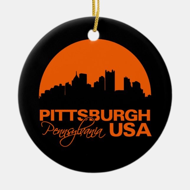 PITTSBURGH prydnad - anpassade Julgransprydnad Keramik (Framsidan)