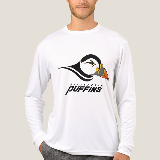 Pittsburgh Puffins Klassiska Logotyp T Shirt (Framsida)