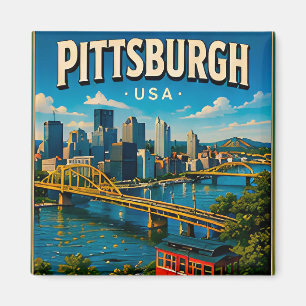 Pittsburgh Roberto Clemente Bridge Magnet