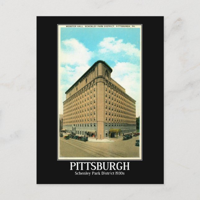 Pittsburgh Schenley Park District 1930-talet Vykort (Framsida)