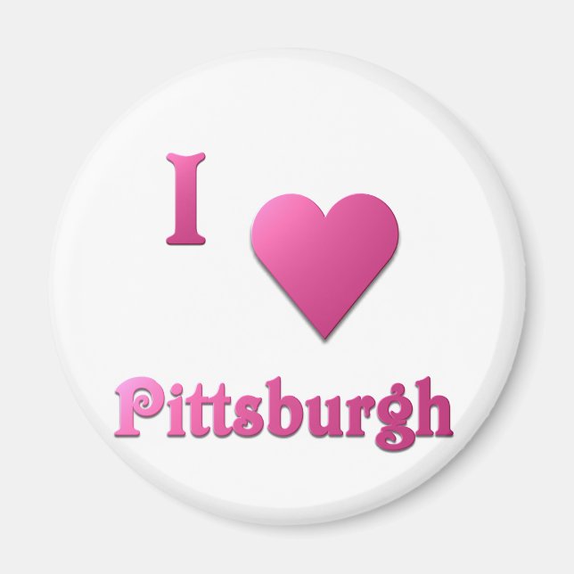 Pittsburgh - Shock rosa Magnet (Framsidan)
