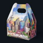Pittsburgh Siluett Abstrakt Konst Presentaskar<br><div class="desc">Lägg till en modern touch till din händelse med denna presentask som har abstrakt Pittsburgh siluett konst. Perfekt för bröllop,  fester eller företagspresenter.</div>