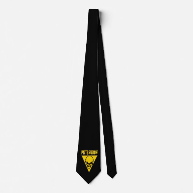 Pittsburgh Skull Neck Tie Slips (Framsida)