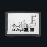Pittsburgh Skyline<br><div class="desc">Pittsburgh Skyline Teckning. Detta är ett ursprungligt teckning som har skannats och rengjorts för reproduktion.</div>