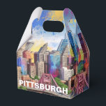 Pittsburgh Skyline Abstrakt Art Presentaskar<br><div class="desc">Lägg till en modern beröring till ditt evenemang med den här förmånslådan med abstrakt Pittsburgh-skyltkonst. Perfekt för bröllop,  party eller företagsgåvor.</div>