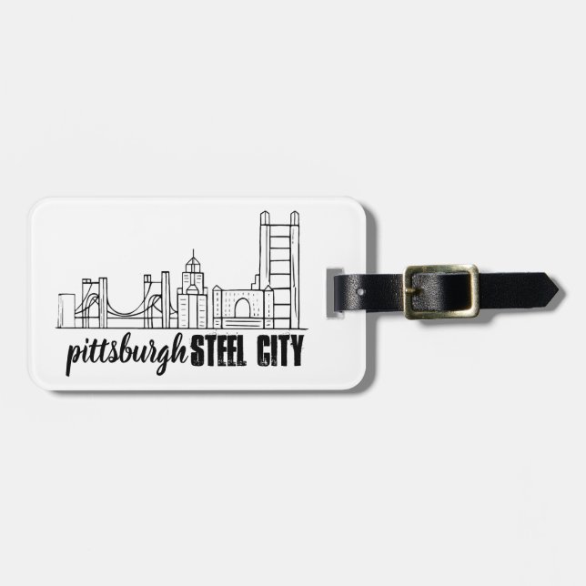 Pittsburgh Skyline Bagagebricka (Horisontell Framsida)